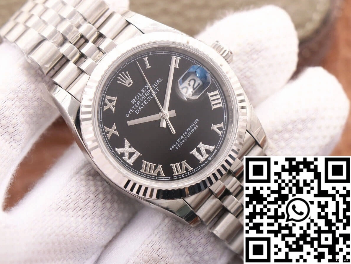 Rolex Diamond-set Datejust EW M126233 Factory Black Dial 0501